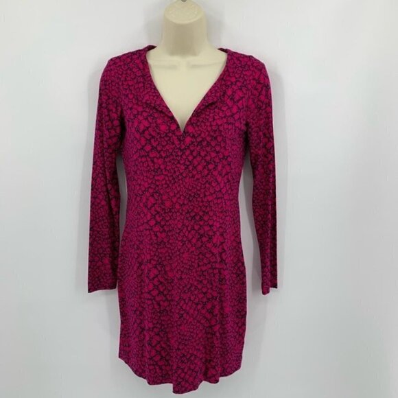 DVF Diane von Furstenberg Reina Dotted Snake tunic dress pink python new 10 - Picture 1 of 5